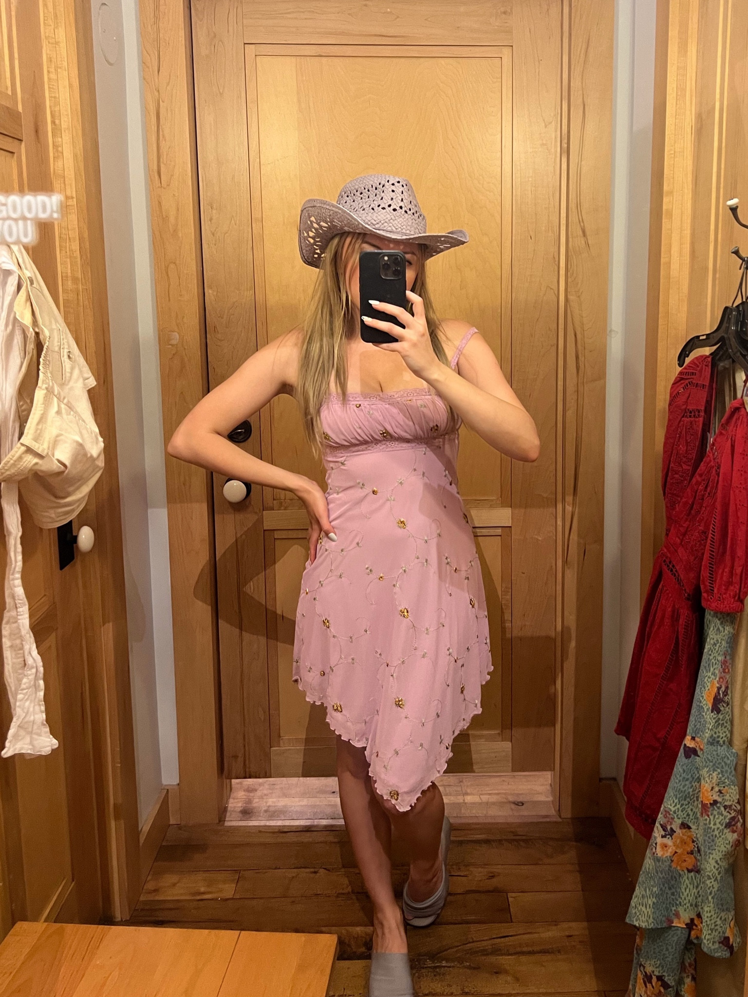 Lilac coastal cowgirl outfit. Such a cute dress 