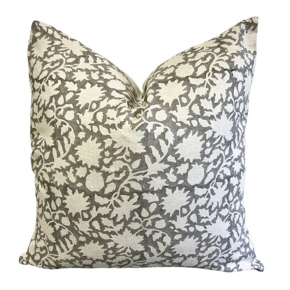 Designer Safari Natural Pillow Cover in Soft Grey // Gray | Etsy | Etsy (US)