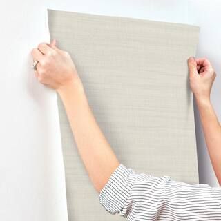 Washed Linen Pre-pasted Wallpaper (Covers 56 sq. ft.) | The Home Depot