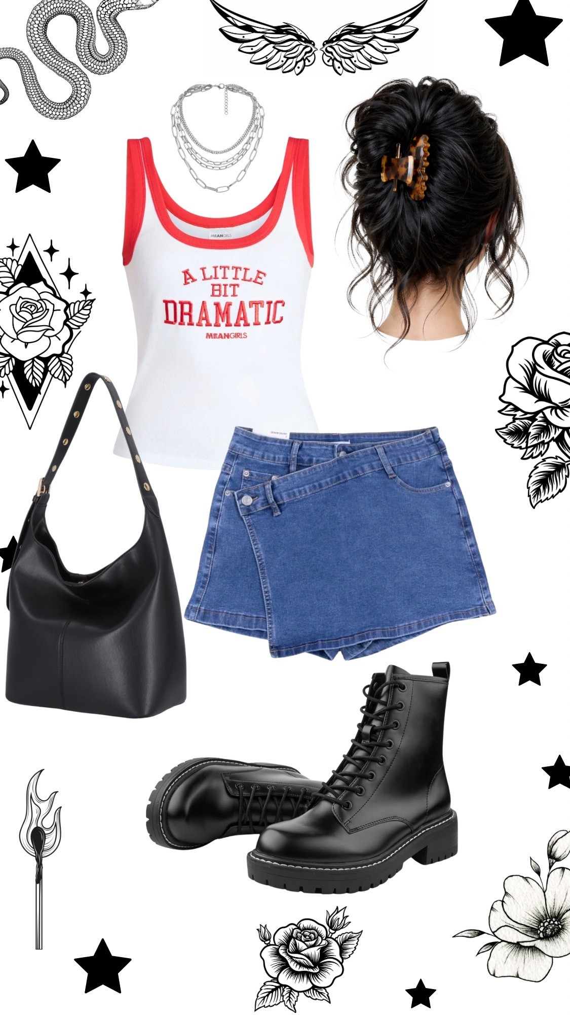 Edgy summer outfit from Walmart as a midsize. 

#LTKootd #LTKMidsize #LTKgrwm