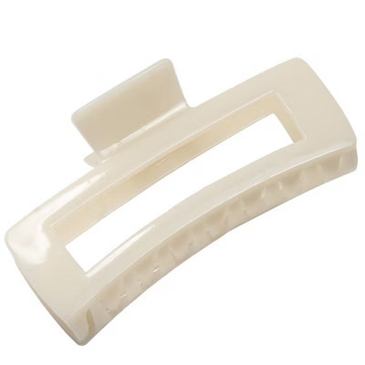 Alilang Rectangular Hair Claw Clip with Open Frame Design and Strong Hold - Beige | Target
