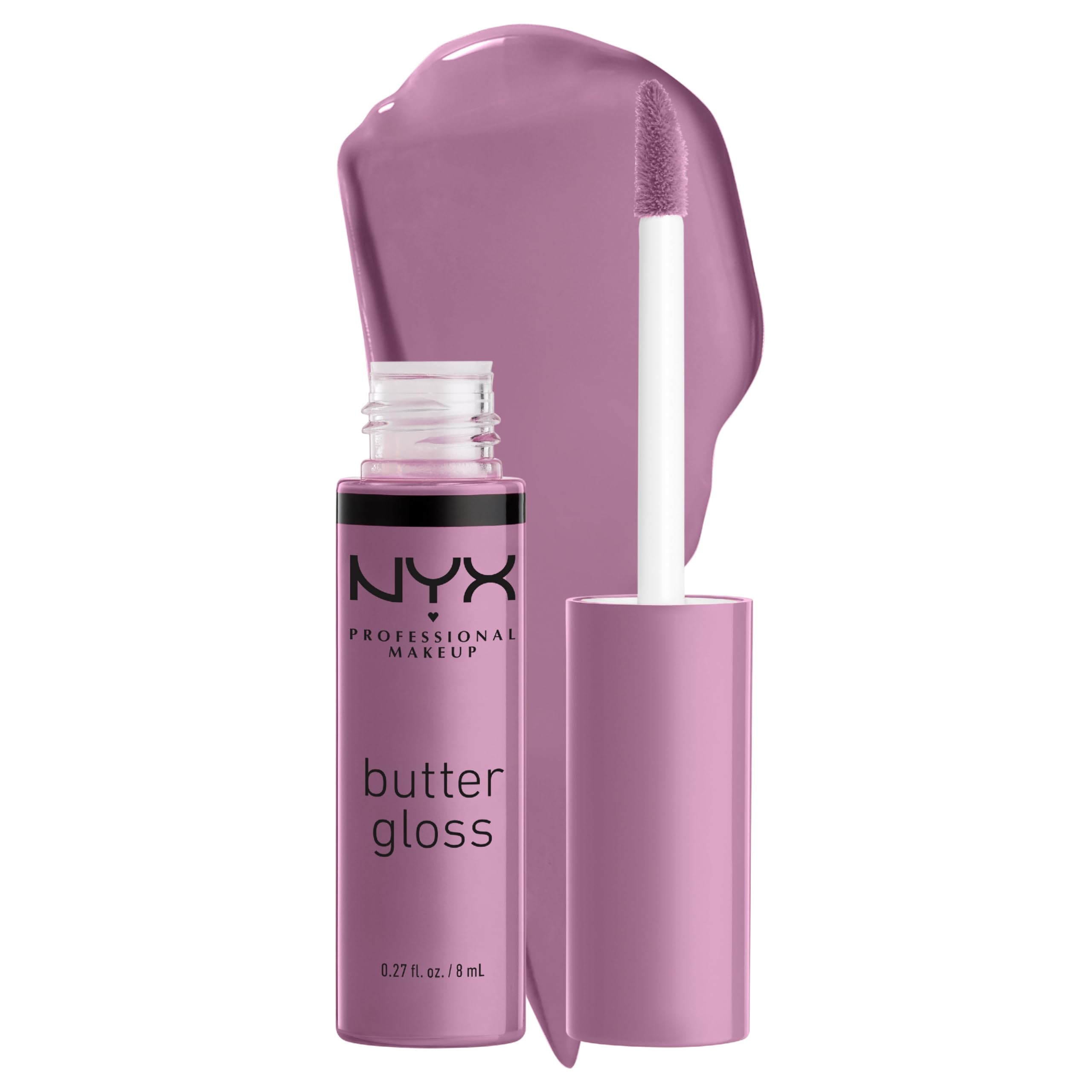 NYX PROFESSIONAL MAKEUP Butter Gloss, Non-Sticky Lip Gloss - Marshmallow (Muted Lilac) | Amazon (US)