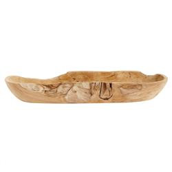 Zeke Rustic Lodge Natural Teak Wood Bowl | Kathy Kuo Home