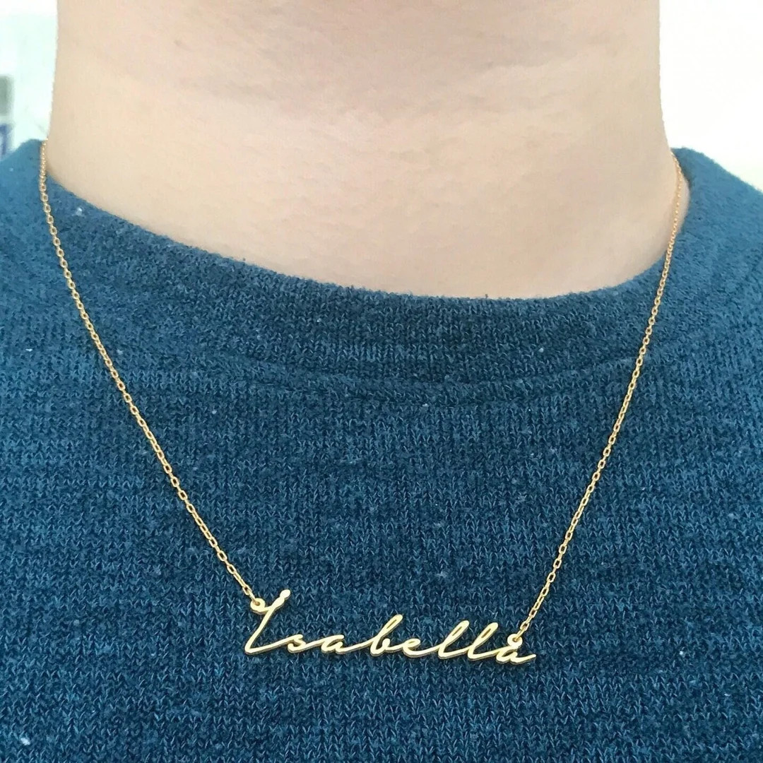 Gold Name Necklace , Custom Name Necklace , Personalized Gifts , Gift For Her , Personalized Jewe... | Etsy (US)