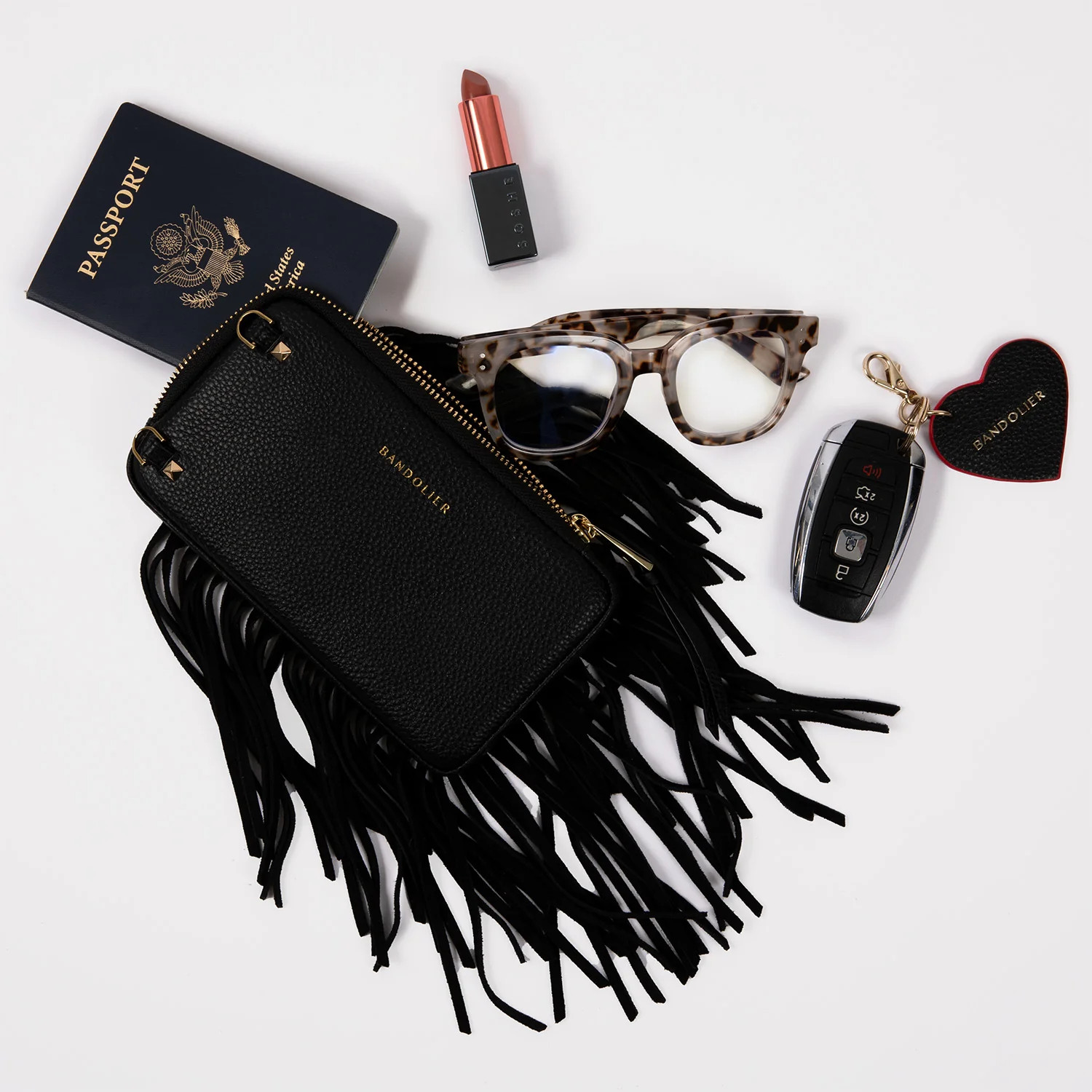 Fringe Expanded Pouch Black/Gold | Bandolier