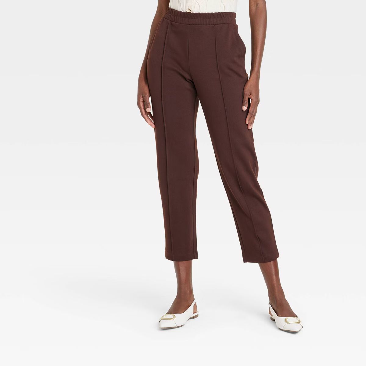 Women's High-Rise Tapered Ankle Knit Pull-On Pants - A New Day™ | Target