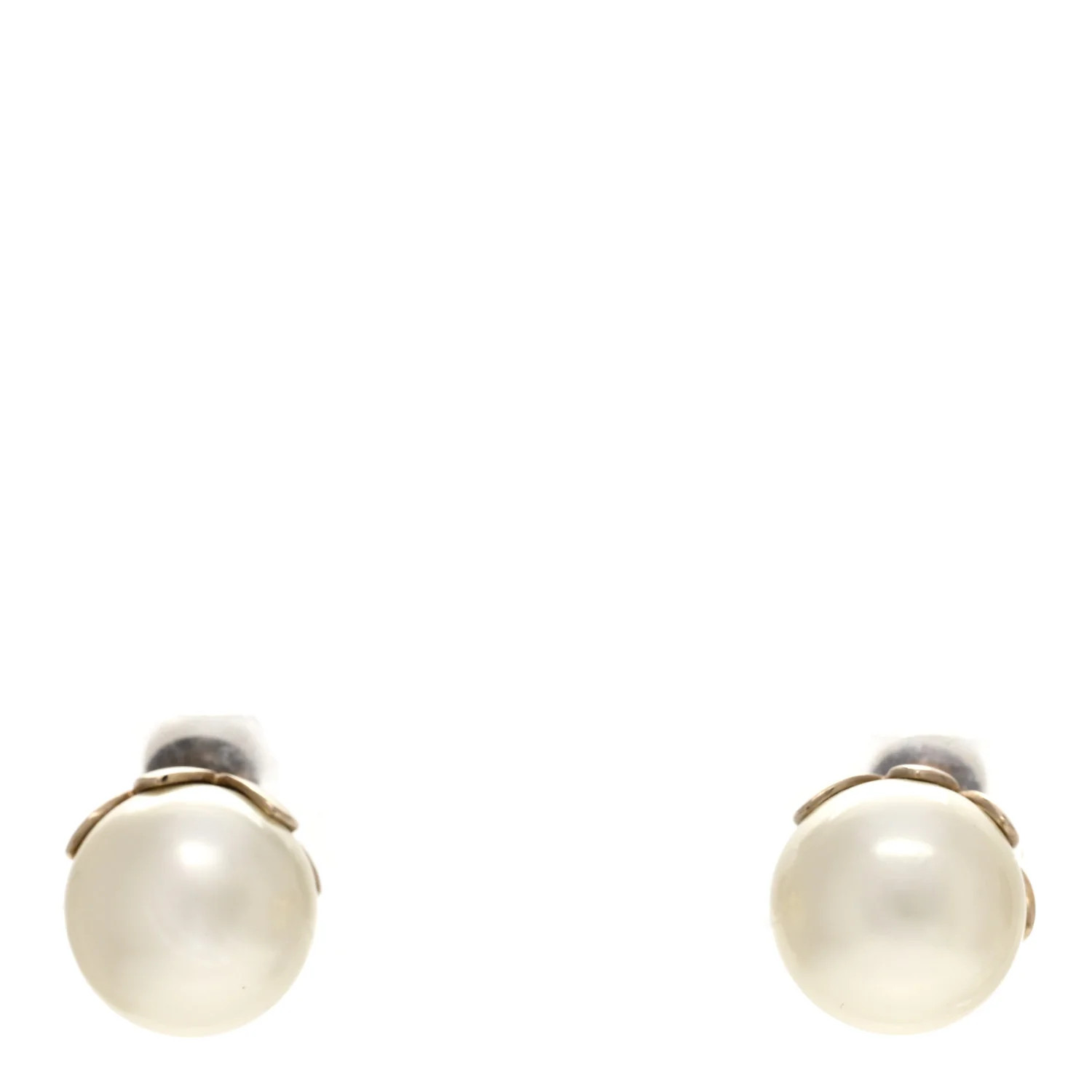 CHRISTIAN DIOR Pearl Mise En Dior Tribal Earrings Gold | FASHIONPHILE (US)