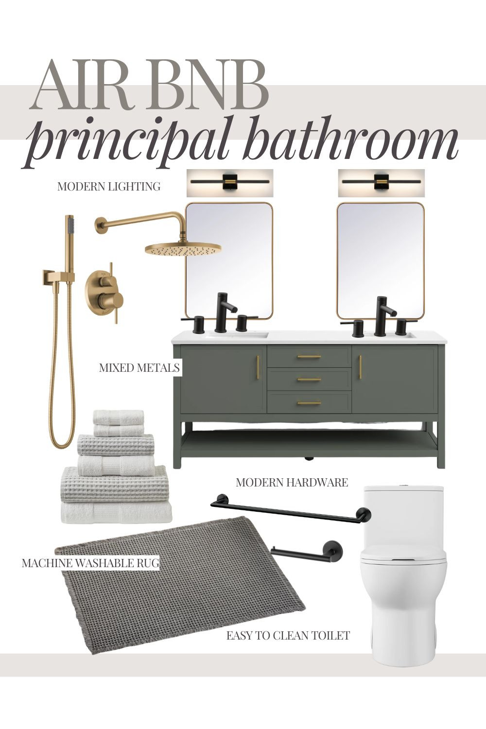 An Airbnb bathroom that looks custom without the custom price tag ✨

This principal bathroom moodboard is designed for Airbnb hosts, investors, builders, and flippers who want a clean, elevated look that’s durable, functional, and guest-friendly.

Think mixed metals, washable textiles, matte black hardware, modern lighting, and easy-to-clean finishes that instantly make a rental feel more luxurious — while still being practical for high turnover stays.

Everything sourced from Wayfair Canada for a high-end look on a realistic budget.

✔️ Durable materials
✔️ Easy maintenance
✔️ Timeless neutral design
✔️ Guest-approved finishes
✔️ Investor-friendly bathroom ideas

Save this for your next Airbnb renovation, basement suite, flip, or rental property upgrade 🤍

#AirbnbBathroom #BathroomDesign #WayfairCanada #AirbnbHost #RentalProperty #InvestorDesign #HouseFlipper #BuilderDesign #BathroomInspo #ModernBathroom #AffordableLuxury #CanadianHomeDecor #AirbnbDecor #ShortTermRental #InteriorDesignCanada #BathroomRenovation #NeutralHome #PropertyInvestment #WayfairFinds  

 #LTKcanada #LTKsale #LTKhome