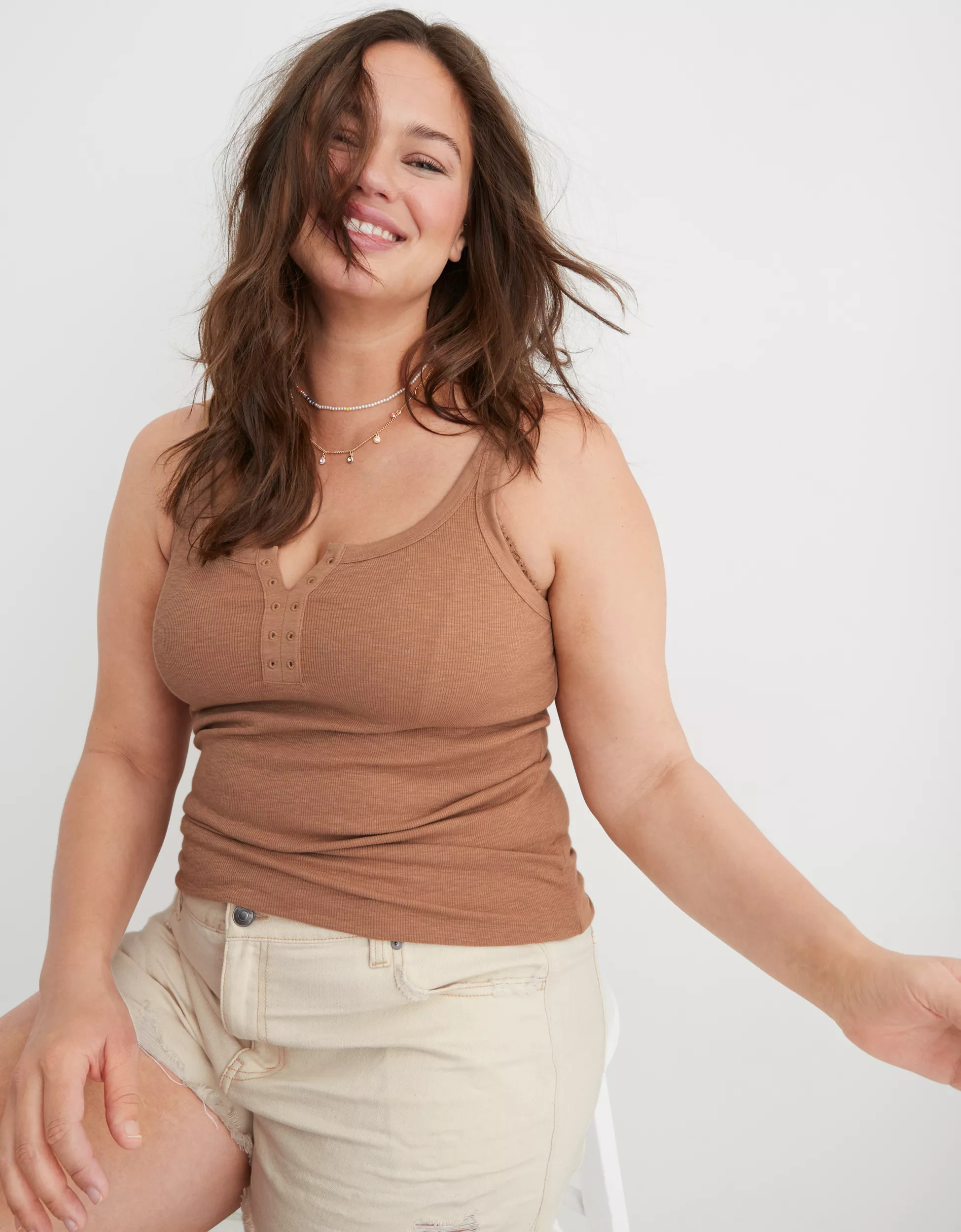 Aerie No BS Henley Tank Top | Aerie