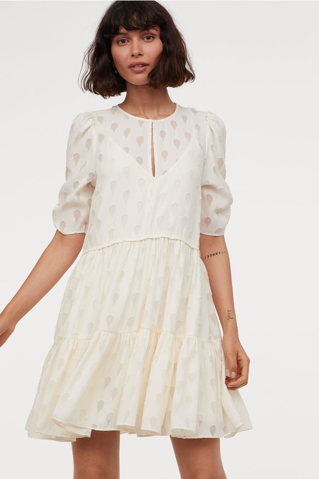 Kleid mit Puffärmeln | H&M (DE, AT, CH, NL, FI)