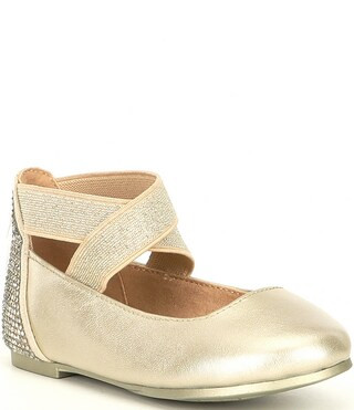 Girls' Loviee Rhinestone Leather Ballet Flats (Youth) | Dillard's