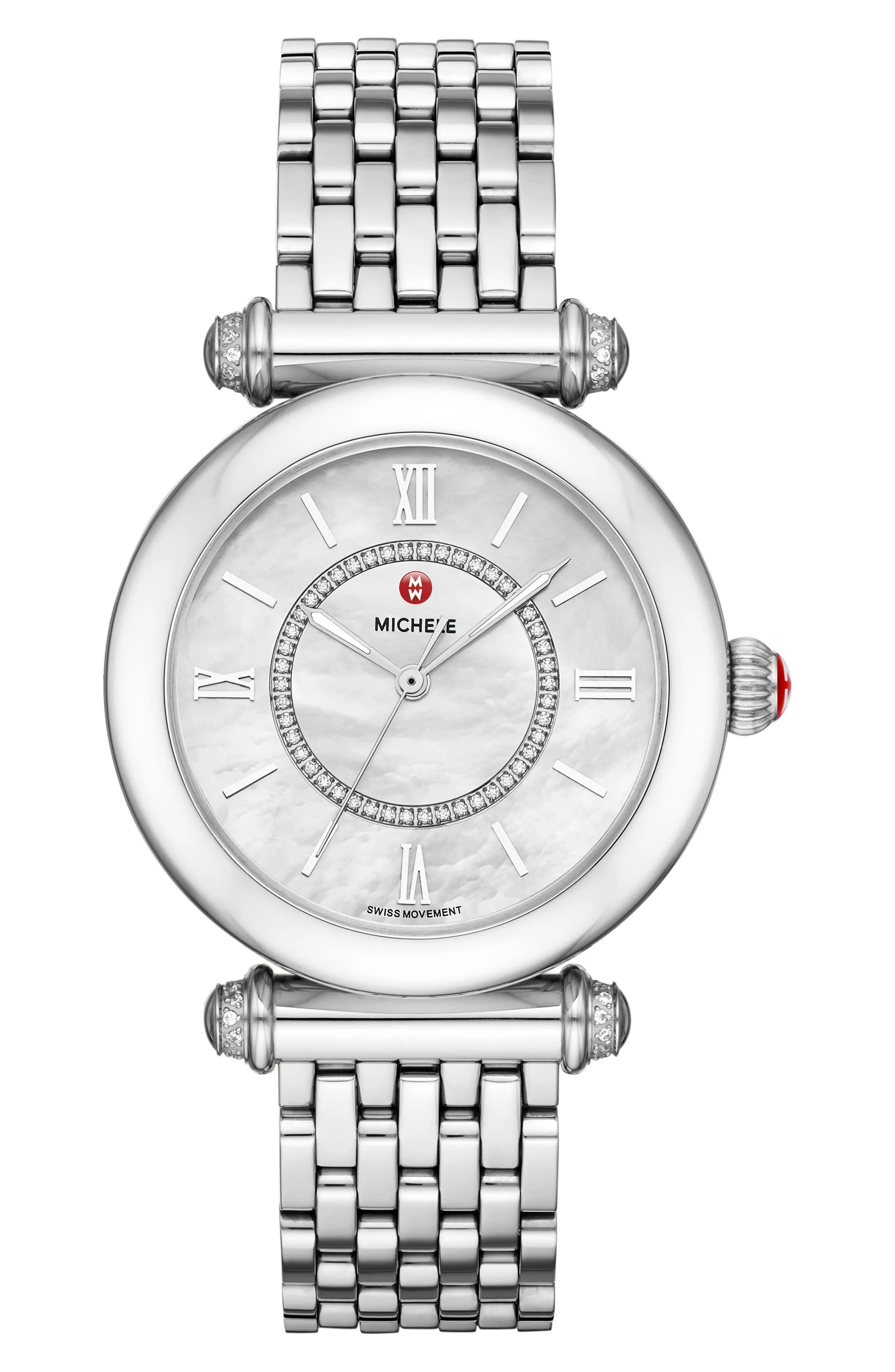 MICHELE Caber Diamond Bracelet Watch, 35mm | Nordstrom