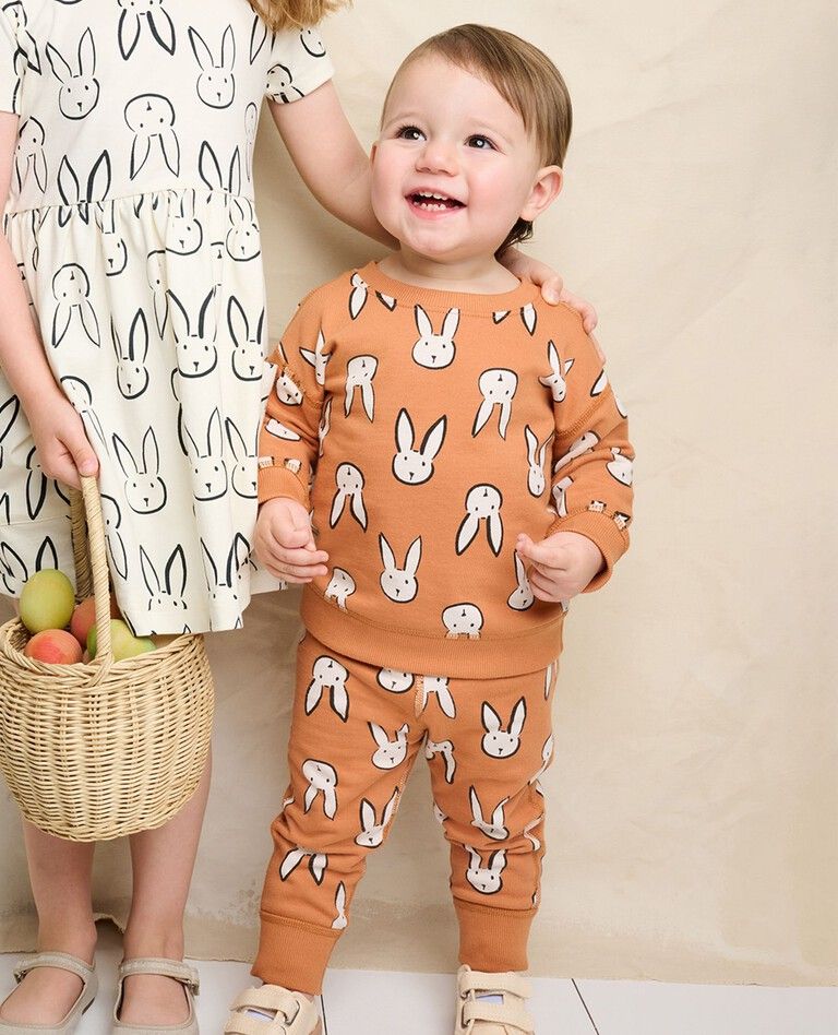Baby Print French Terry Top & Pants Set | Hanna Andersson