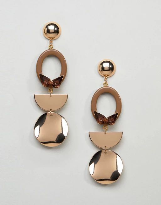 ASOS Resin Jewel and Shape Drop Earrings | ASOS US