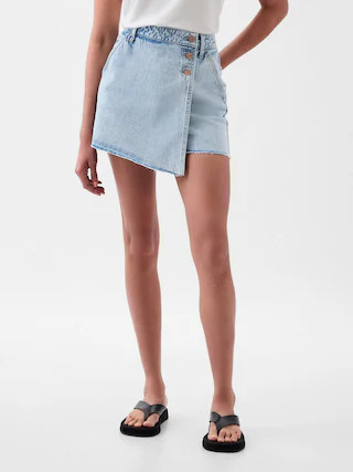 Denim Wrap Mini Skort | Gap (US)