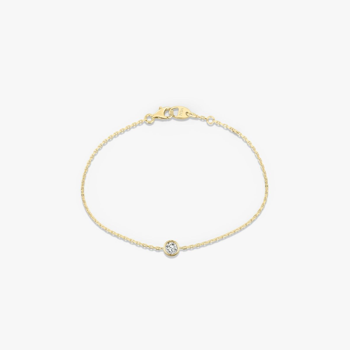 Bezel Solitaire Bracelet | Vrai and Oro