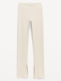 Extra High-Waisted PowerSoft Rib-Knit Split Flare Leggings for Women | Old Navy (US)