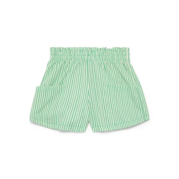 Wonder Nation Little Girls Knit Paperbag Shorts, Sizes 4-10 | Walmart (US)