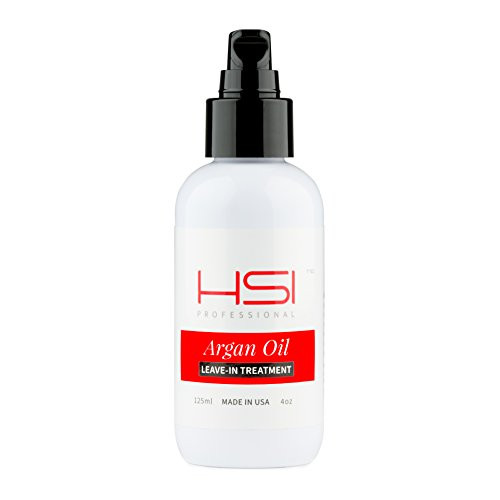 HSI Professional Argan Oil Leave-in Conditioner | Smooth & Strengthen Frizzy, Damaged Hair | Heat & Color Protecting Elixir |  4 oz | Amazon (US)