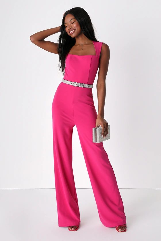 Enticing Endeavors Hot Pink Jumpsuit | Lulus (US)