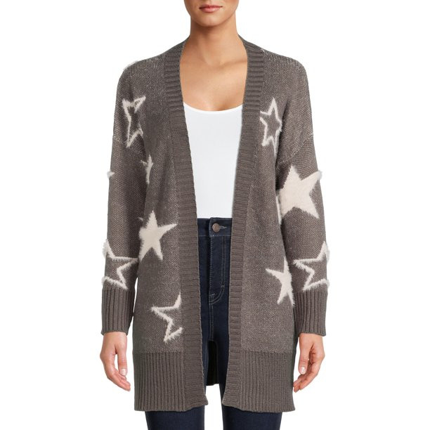 Debut Women's Star Print Cardigan - Walmart.com | Walmart (US)
