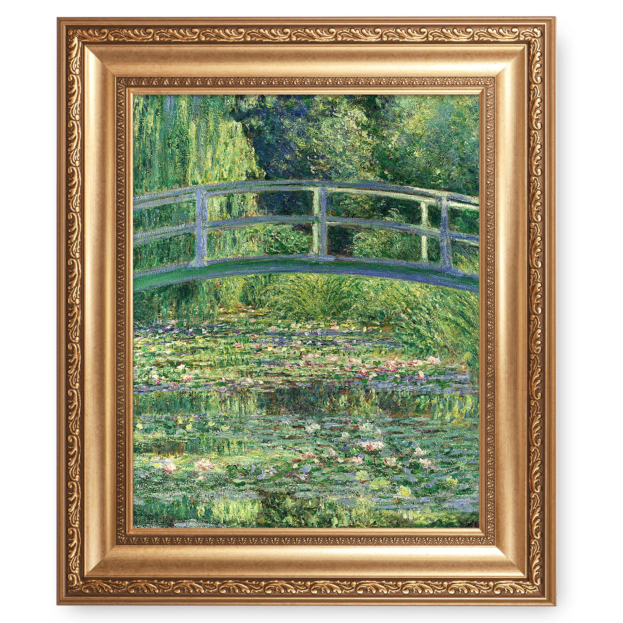 The Water-Lily Pond by Claude Monet Framed Size: inches,Image Size: inches World Classic Reproductions For HomeDecor,Wide Gold Frame | Wayfair North America