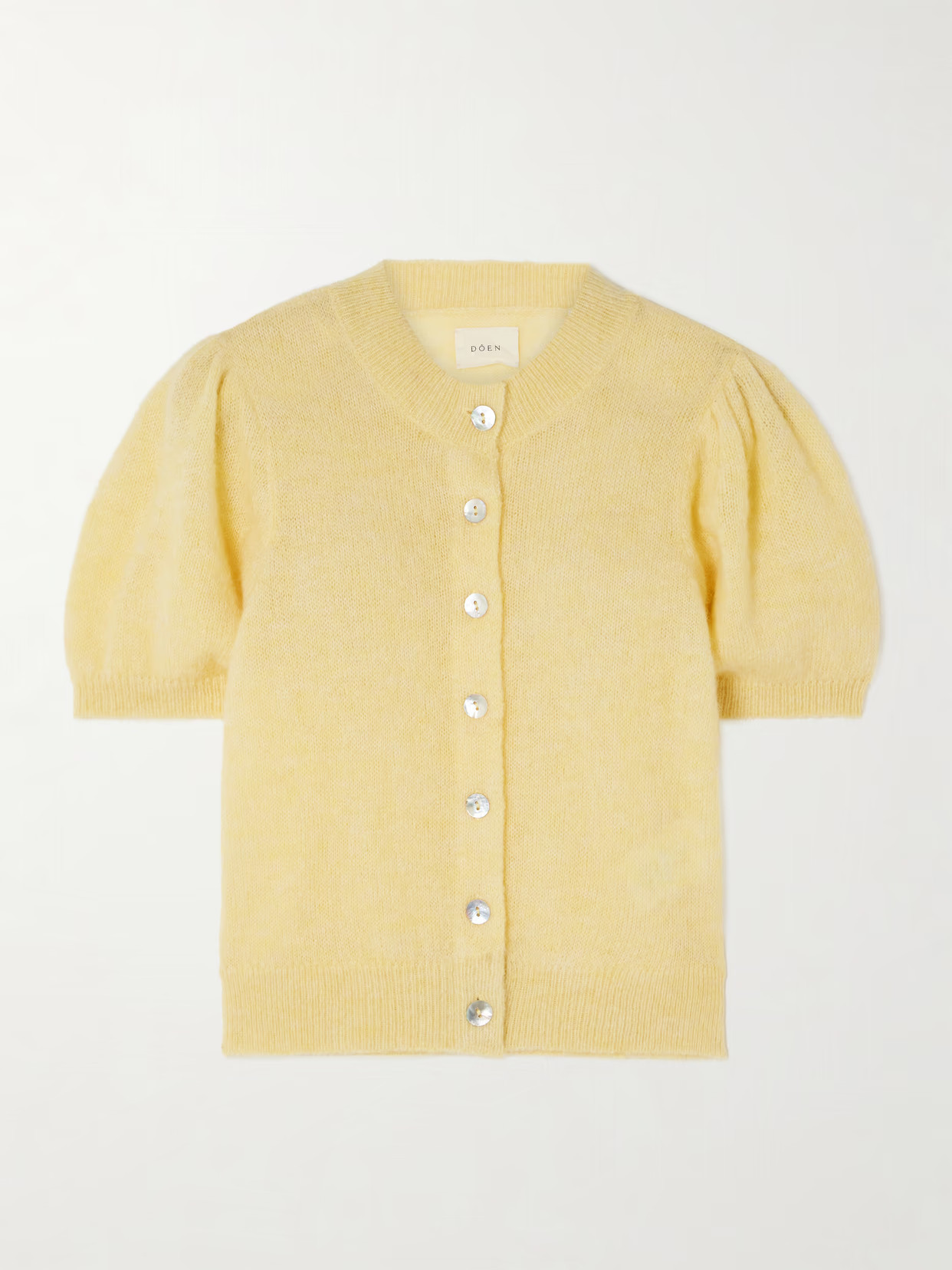 DÔEN - Anisa Alpaca-blend Cardigan - Yellow | NET-A-PORTER (US)