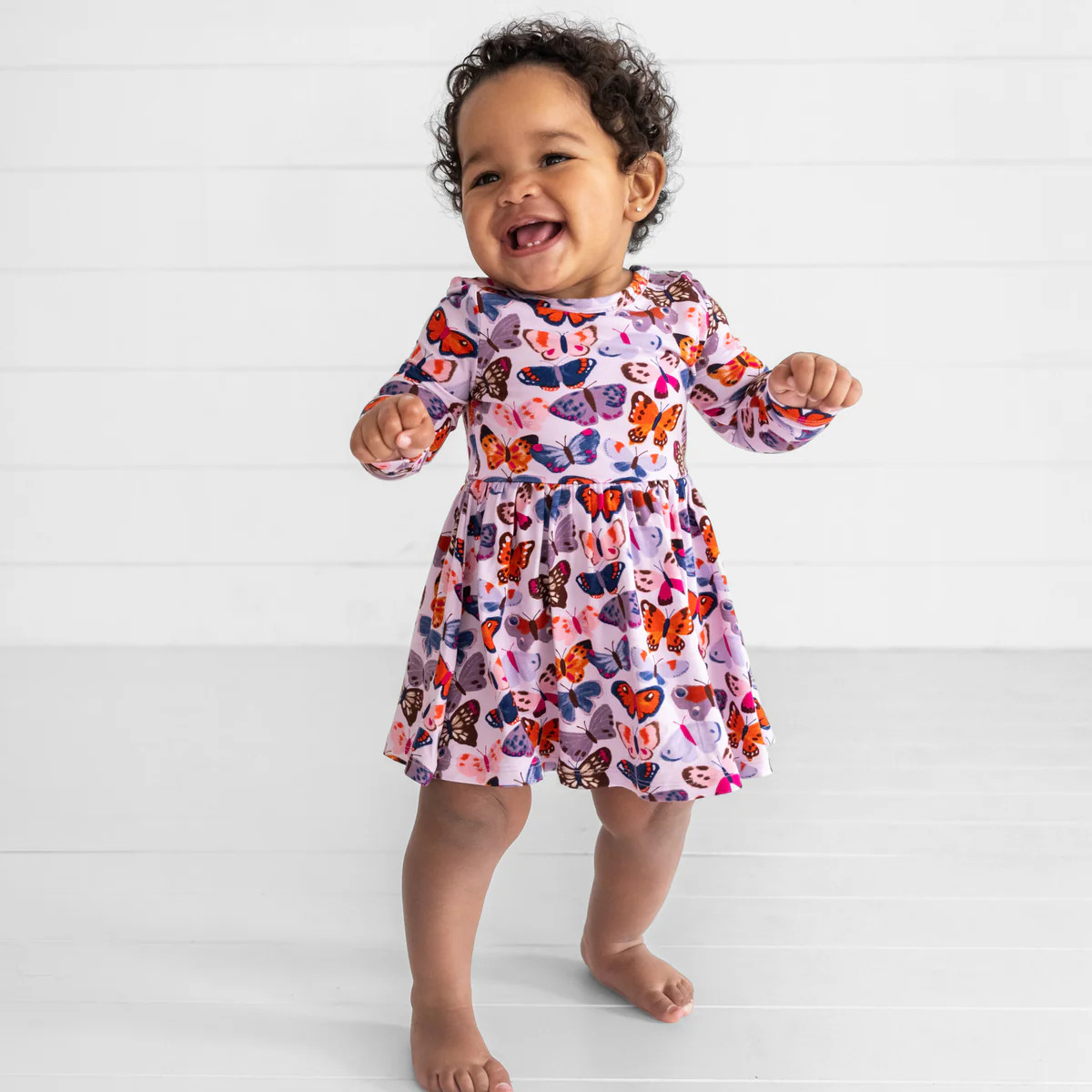 Butterfly Kisses Twirl Dress with Bodysuit | Little Sleepies