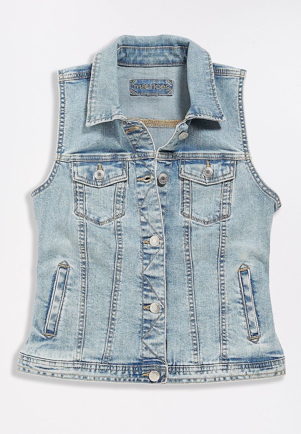 Light Wash Denim Vest | Maurices