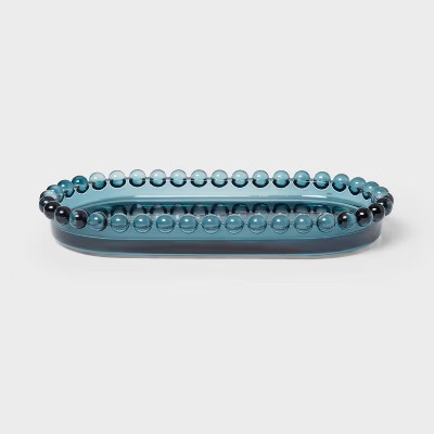 Textured Glass Tray Blue - Threshold™ | Target
