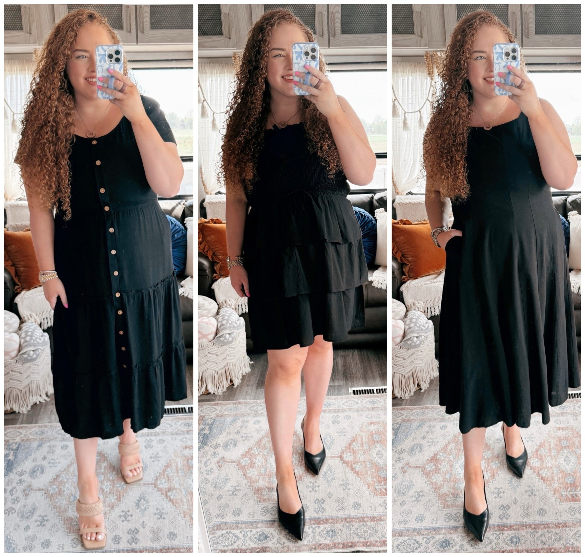 Black dresses just get it 🖤 Simple, sleek, and always in style. These three Amazon picks are proof that a classic never goes out of style🤩dress them up or down, you’ll always feel put-together. ✨black dress | amazon black dress | black a line dress | amazon black a line dress | Amazon dress | a line dress | elegant dress | Amazon dress | event dress | heels | black heels | Amazon sling back heels | Amazon finds | Amazon fashion | Amazon outfit | Amazon look | black dress with bows | ruffle dress | Amazon ruffle dress 

#LTKStyleTip #LTKMidsize #LTKSummerEdit