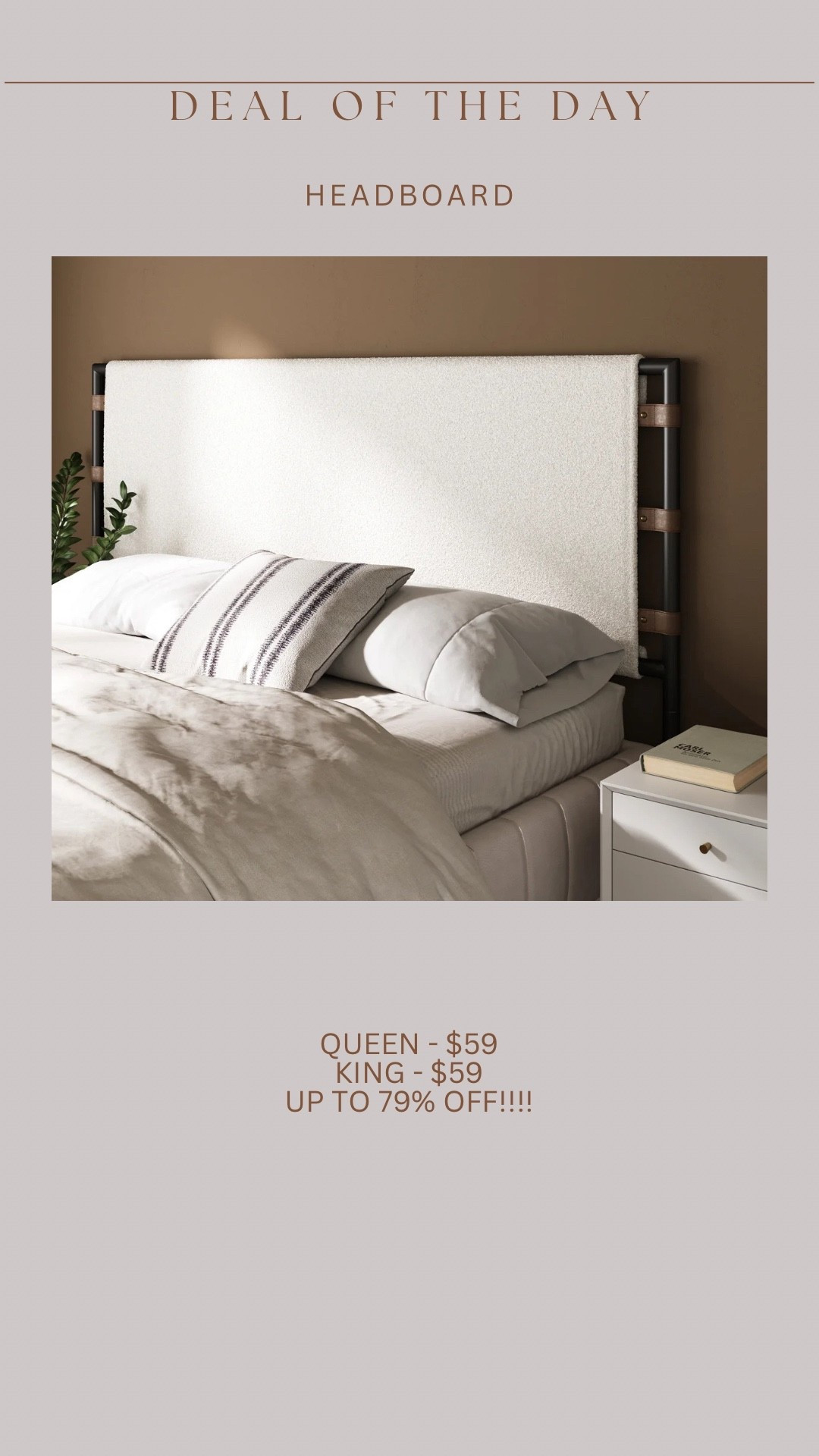 $59 headboard sale!!!! Gorgeous mixed material / up to 79% off! Last chance deal find 🚨🚨

#LTKSaleAlert #LTKFindsUnder100 #LTKHome