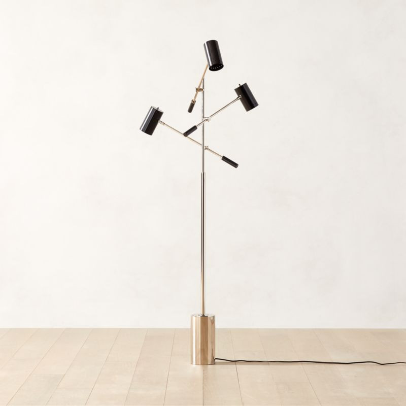 Watt Articulating Polished Nickel Modern Floor Lamp + Reviews | CB2 | CB2