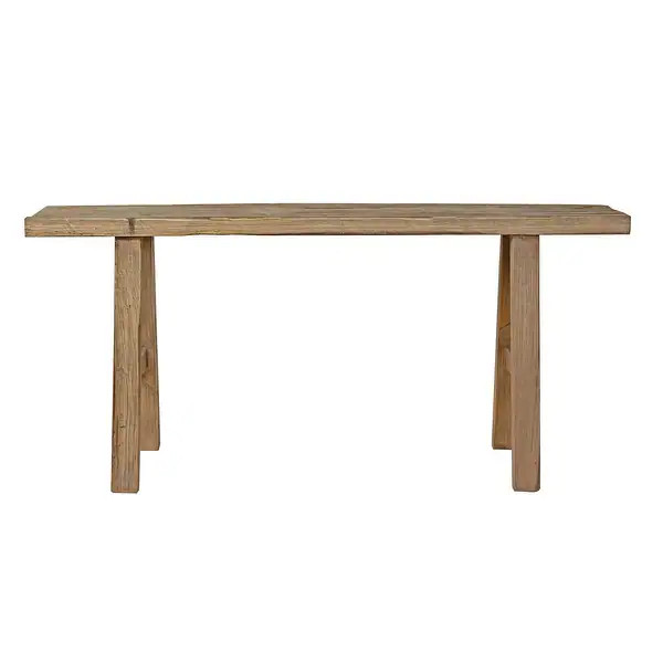 Artissance 43" Long 10" Wide Elmwood Bench, Natural Wood - 9'6" x 12'11" | Bed Bath & Beyond