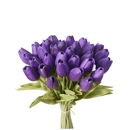 Mandy's 28pcs Black Artificial Latex Tulips for Party Home Wedding Decoration | Walmart (US)