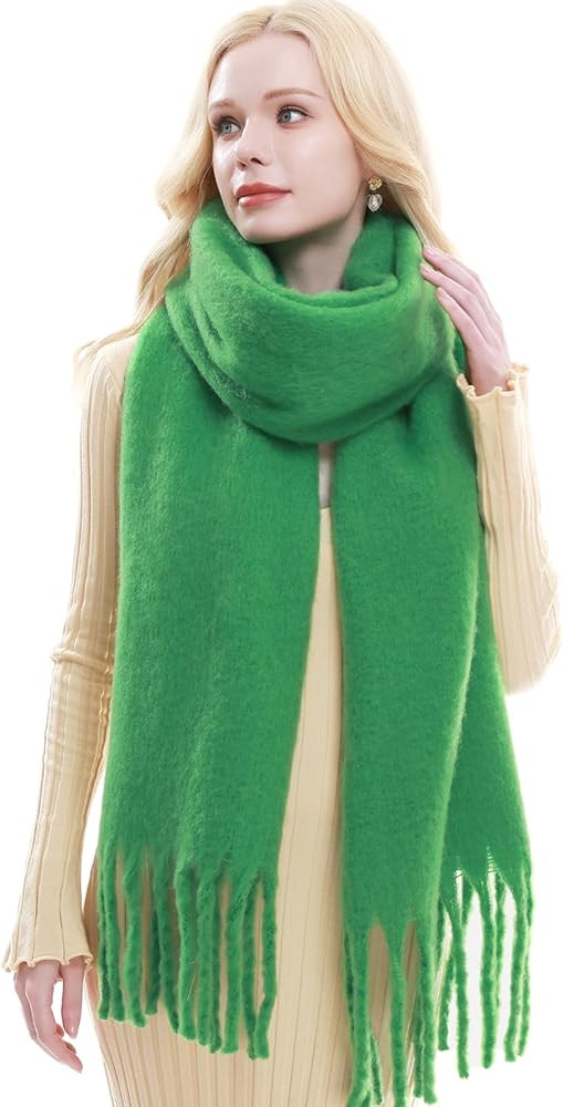 RIIQIICHY Chunky Scarf for Women Winter Warm Thick Scarves Oversized Blanket Scarf | Amazon (US)