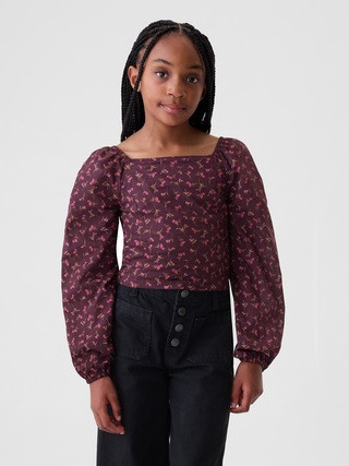 Kids Cropped Puff Sleeve Shirt | Gap (US)