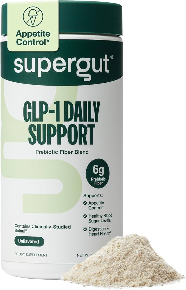 Supergut GLP1 Daily Support - High Fiber GLP-1 Supplement Powder for Women & Men - Sugar-Free Dri... | Amazon (US)