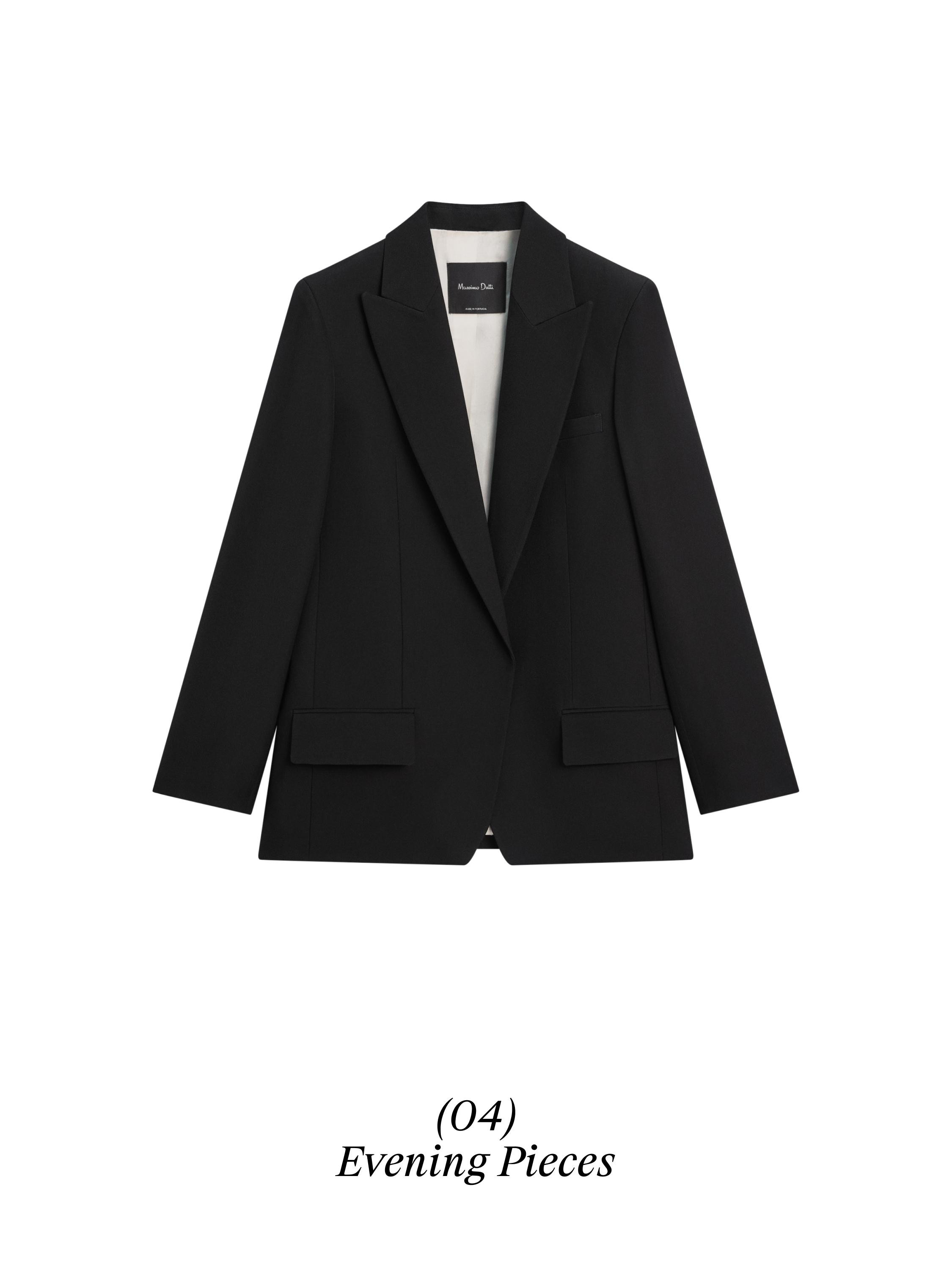 Veste de tailleur en crêpe | Massimo Dutti FR