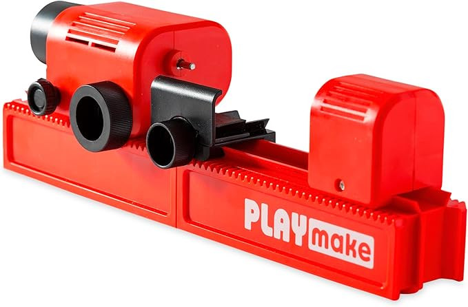PLAYmake Kids’ 4-in-1 Woodshop Carpentry Cool Tool with Jigsaw, Lathe, Drill Press, Sander, Pow... | Amazon (US)