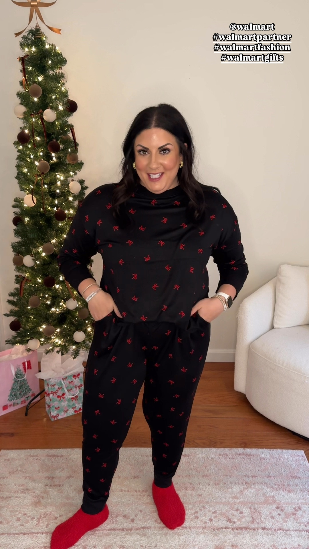 These pajama sets with fuzzy socks would make such a cute last minute Christmas gift! Walmart has 2 day shipping available or you could buy online and pick up in store so you could get it in time for Christmas :) 

#LTKGiftGuide #LTKSeasonal #LTKHoliday