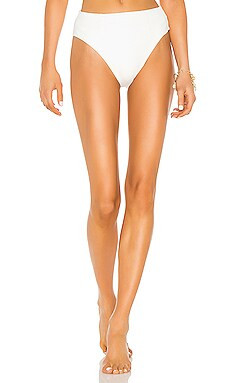 HAIGHT. Crepe High Leg Hotpant Bikini Bottom in Off White from Revolve.com | Revolve Clothing (Global)