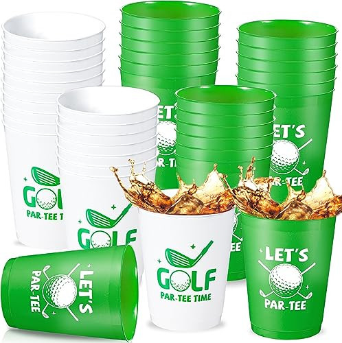 24 Pcs Golf Party Cups Let's Par-Tee Plastic Cups Reusable Plastic Tumblers Party Supplies Sports Golf Ball Plastic Drinking Cups 12oz Party Decoration for Kids Birthday Golf Lover Gifts School Favors | Amazon (US)