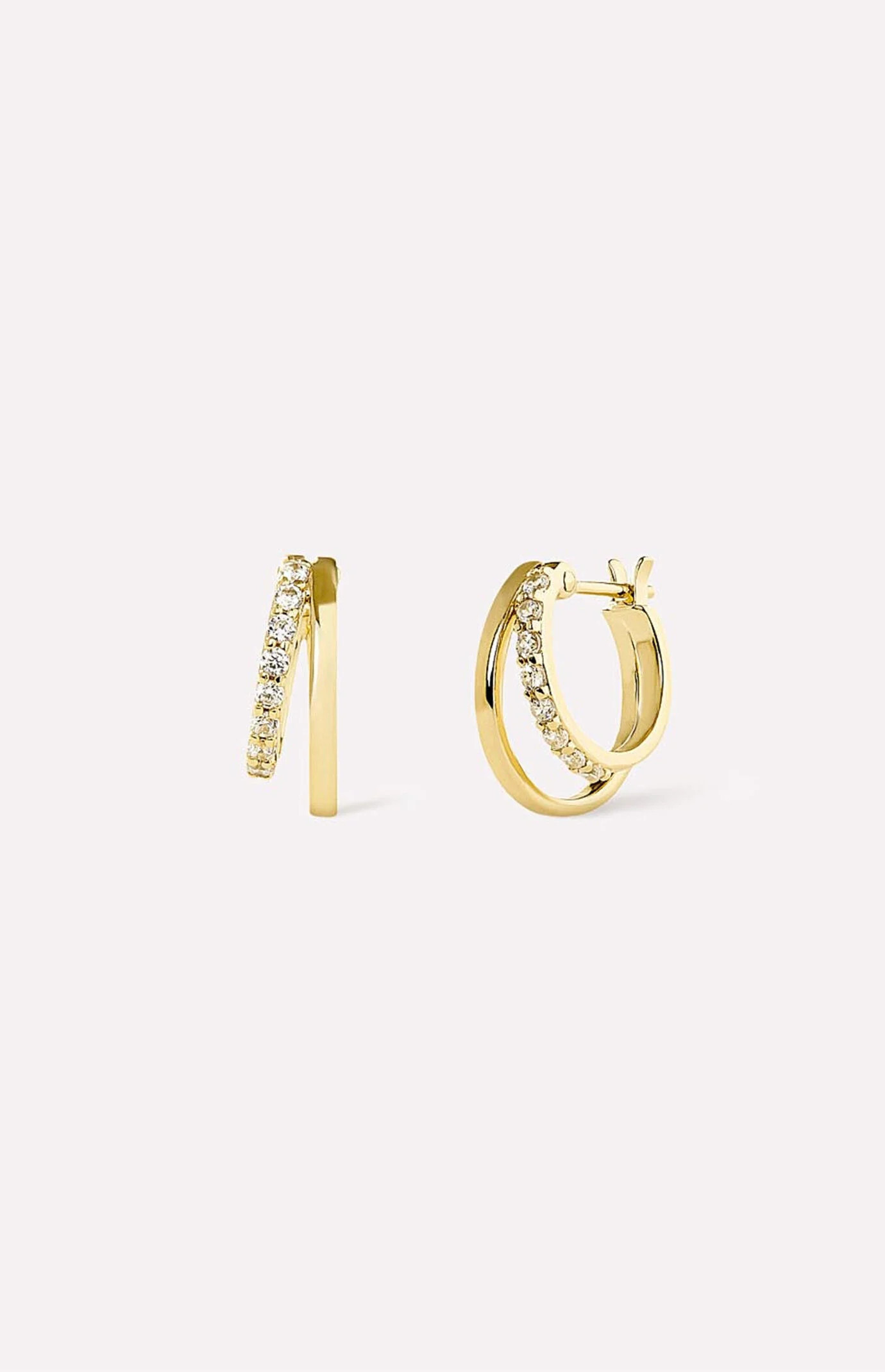Ana Luisa Toda Double Hoop Earrings in Gold | PacSun
