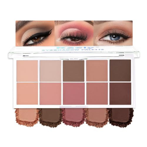 evpct 10 Colors Nude Pink Neutral Matte Smokey Eyeshadow Palette for Women | Amazon (US)