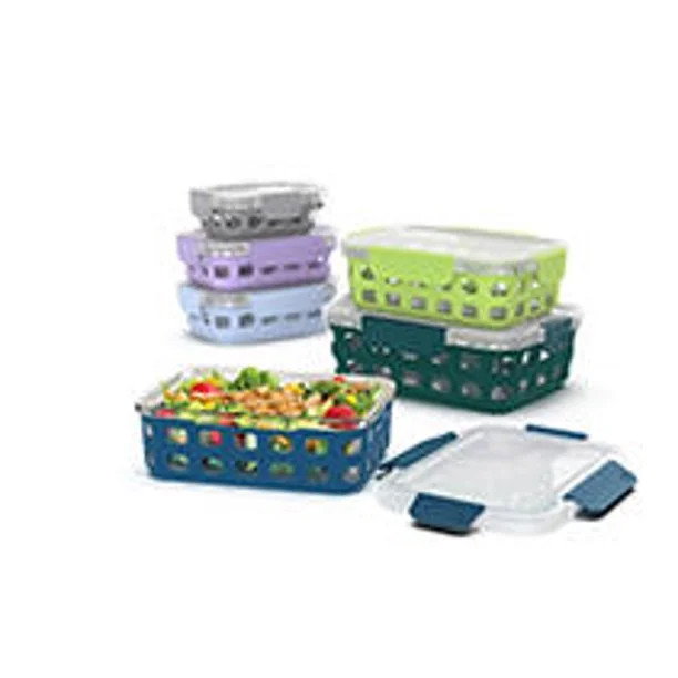 Ello DuraGlass 12-piece Glass Food Storage Set | Walmart (US)