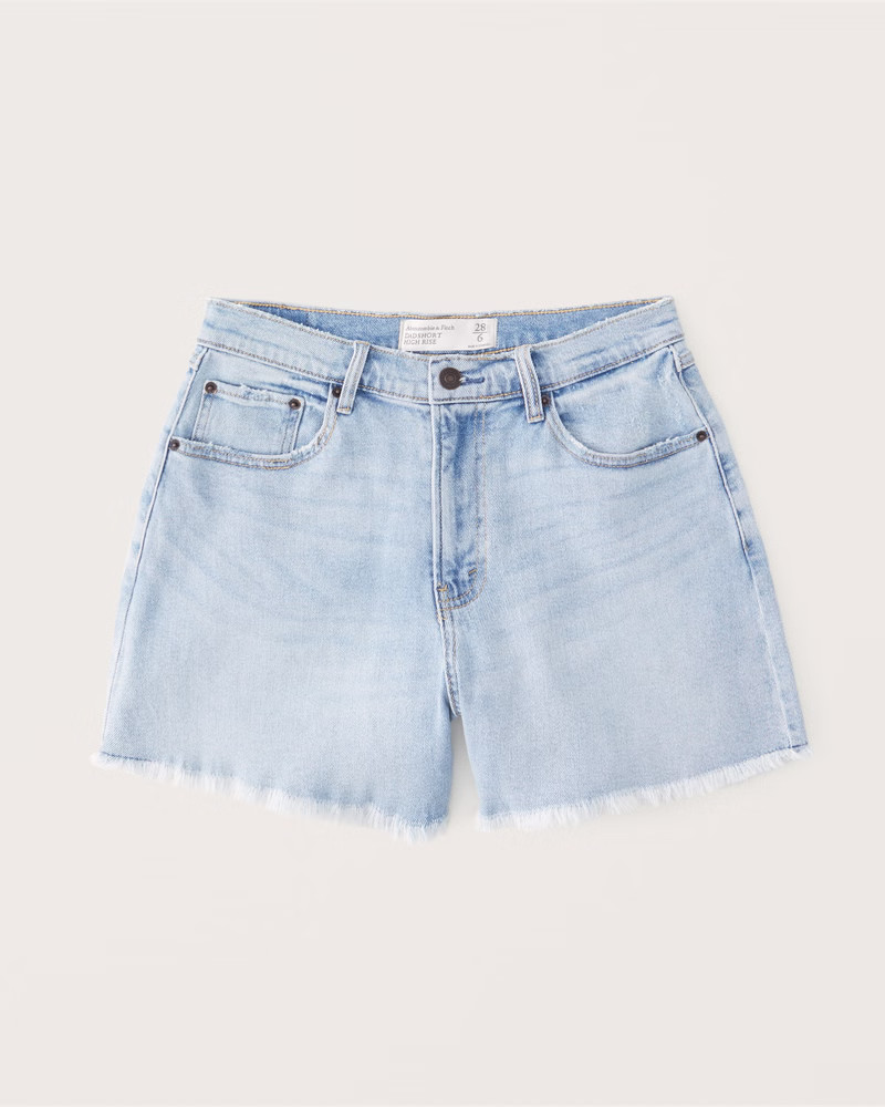 Women's Curve Love High Rise Dad Shorts | Women's Bottoms | Abercrombie.com | Abercrombie & Fitch (US)