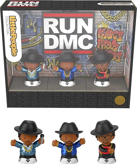 Little People Collector Run DMC, set of 3 figures styled like the iconic hip hop group for fans a... | Amazon (US)