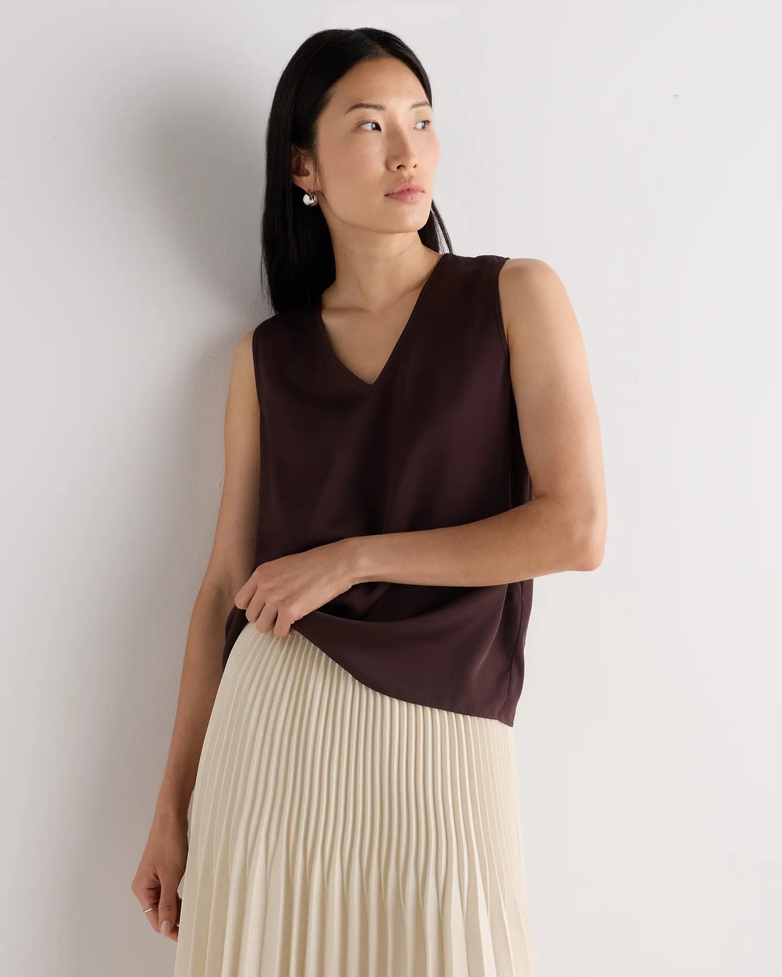 Washable Stretch Silk Tank | Quince