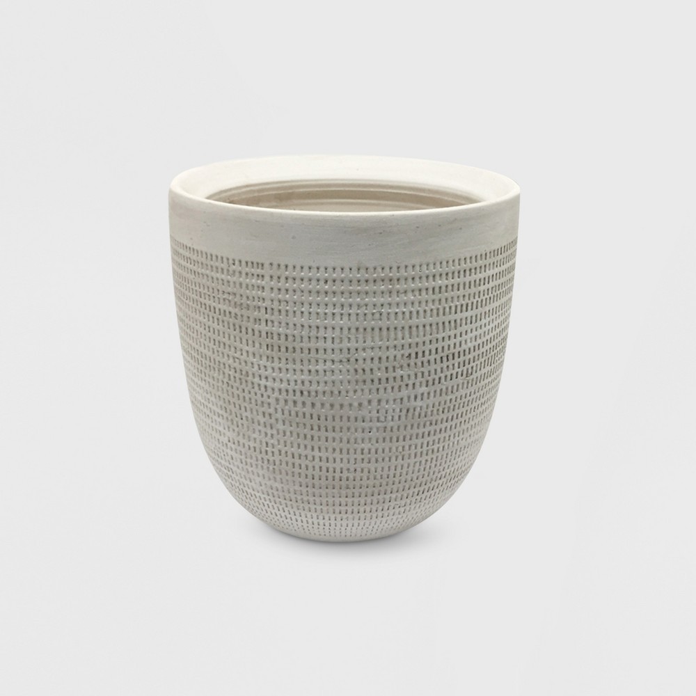 9"" Textured Ceramic Planter White - Project 62 | Target